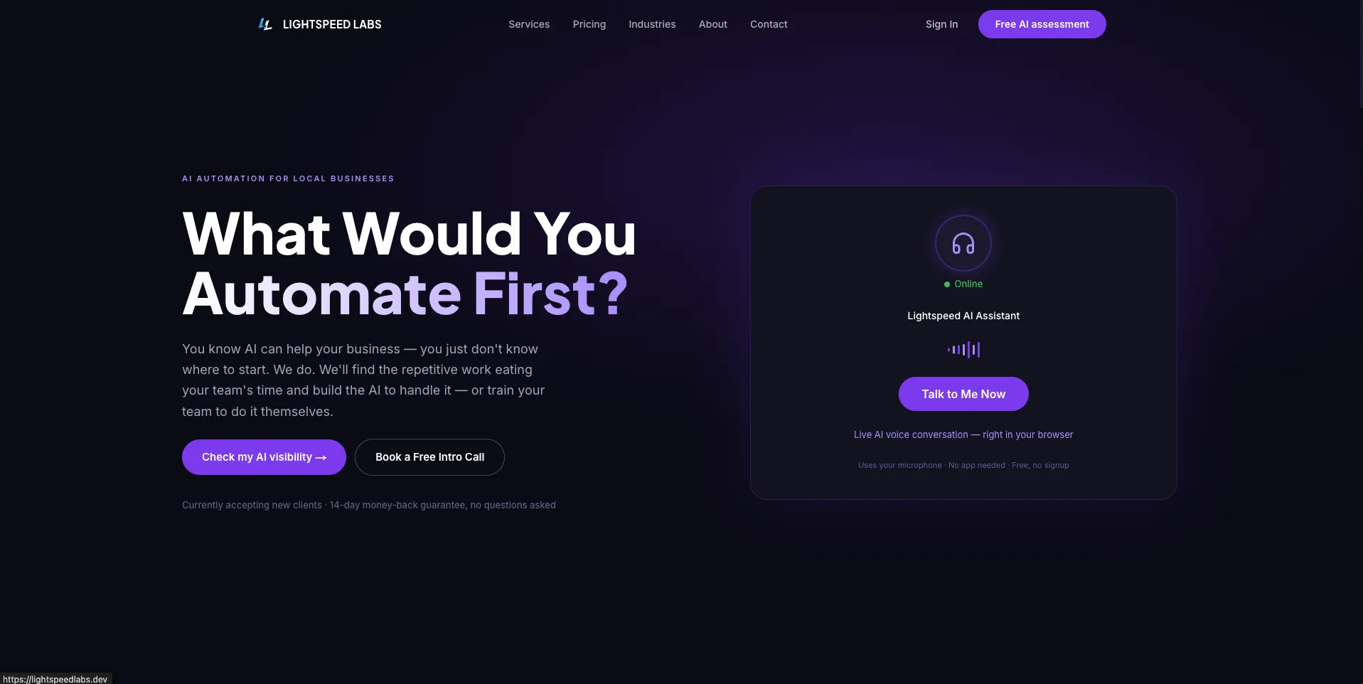 Lightspeed Labs: AI & Web3 product studio, built by Jerry Hodges